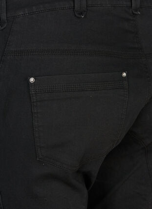 Slim fit capri jeans met zakken, Black, Packshot image number 3