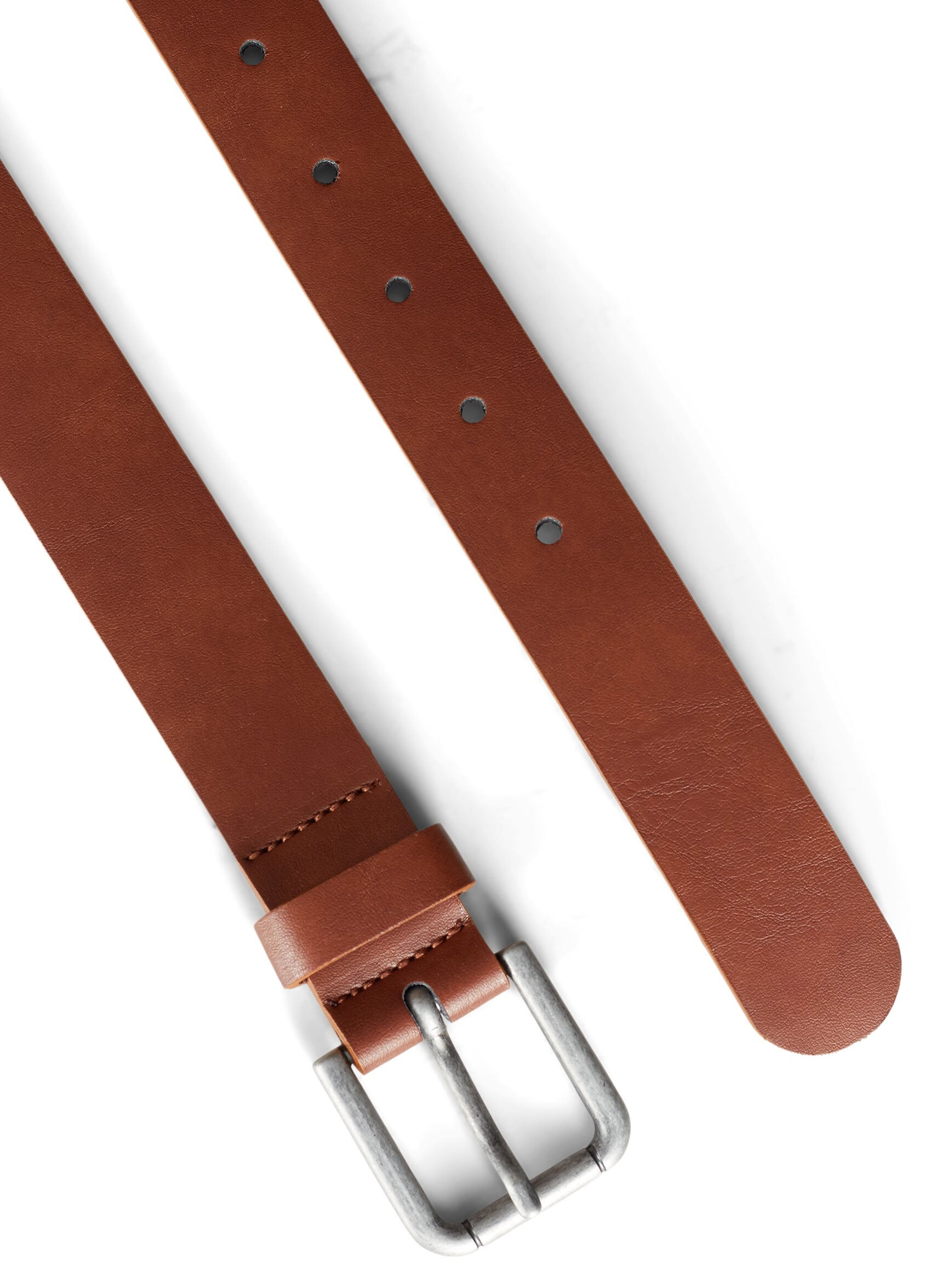 ZizziBruine riem in imitatieleer, Brown, Packshot image number 1