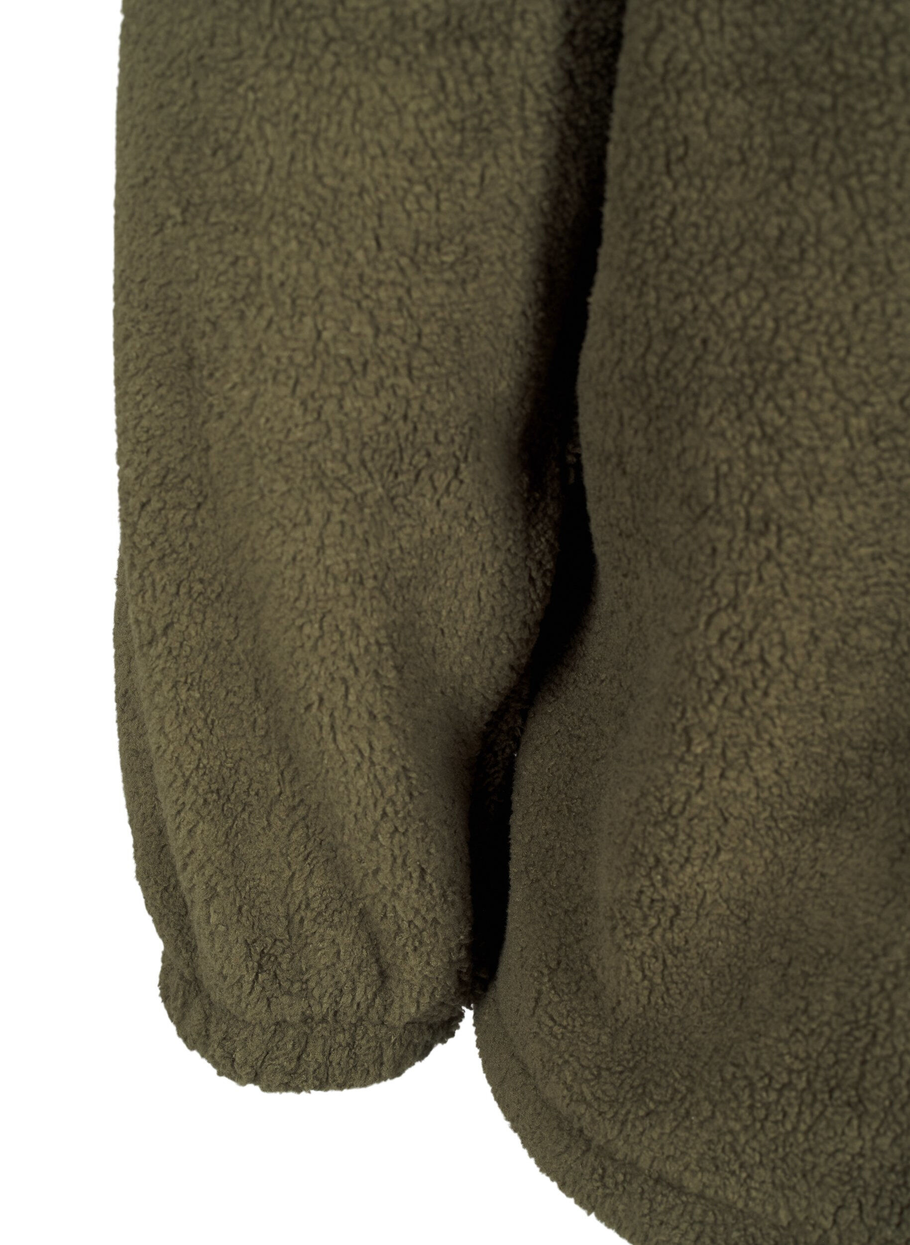 Zizzi Chemisier en peluche ample &agrave; col rond, Forest Night, Packshot image number 3