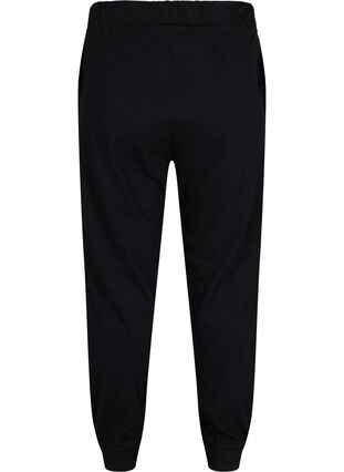 Pyjama broek in katoen, Black, Packshot image number 1