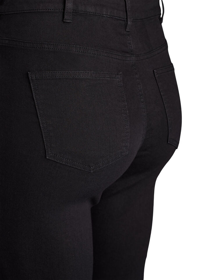 Amy super slim fit jeans met hoge taille, Zwart, Packshot image number 3