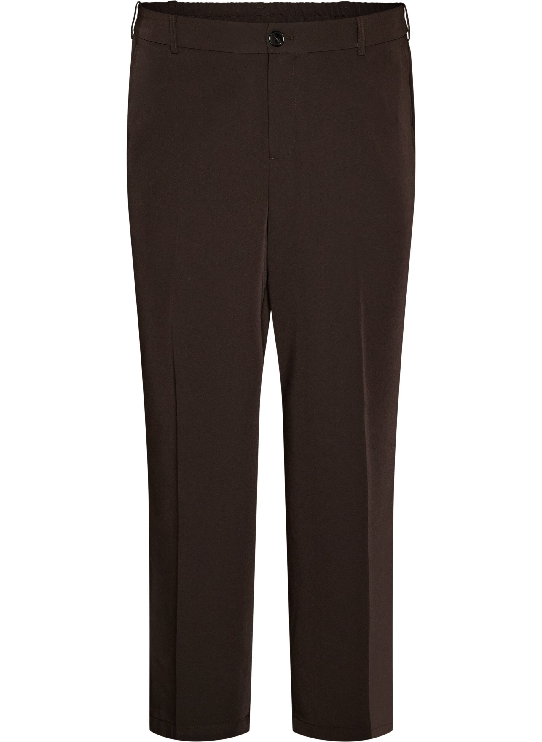 High-waist op maat gemaakte broek met geperste plooien