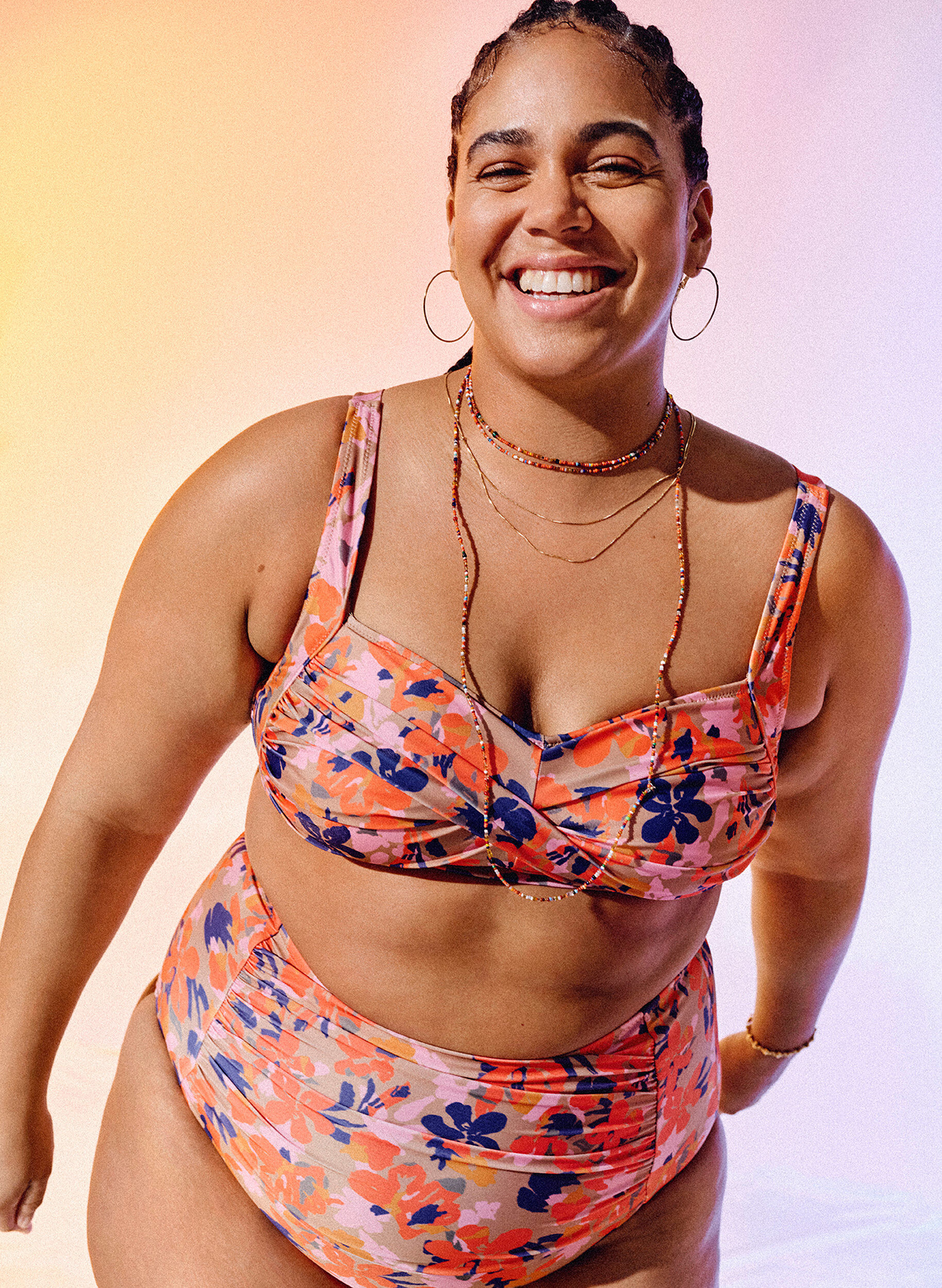 Zizzi Haut de bikini imprim&eacute;, Retro Flower, Image image number 0