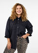 Denim shirt met borstzakken, Zwart, Model image number 0