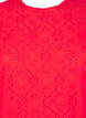 Blouse met korte mouwen en bloemenborduursel, Flame Scarlet, Packshot image number 2