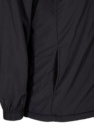 Veste de sport peluche avec fermeture éclair, Black, Packshot image number 3