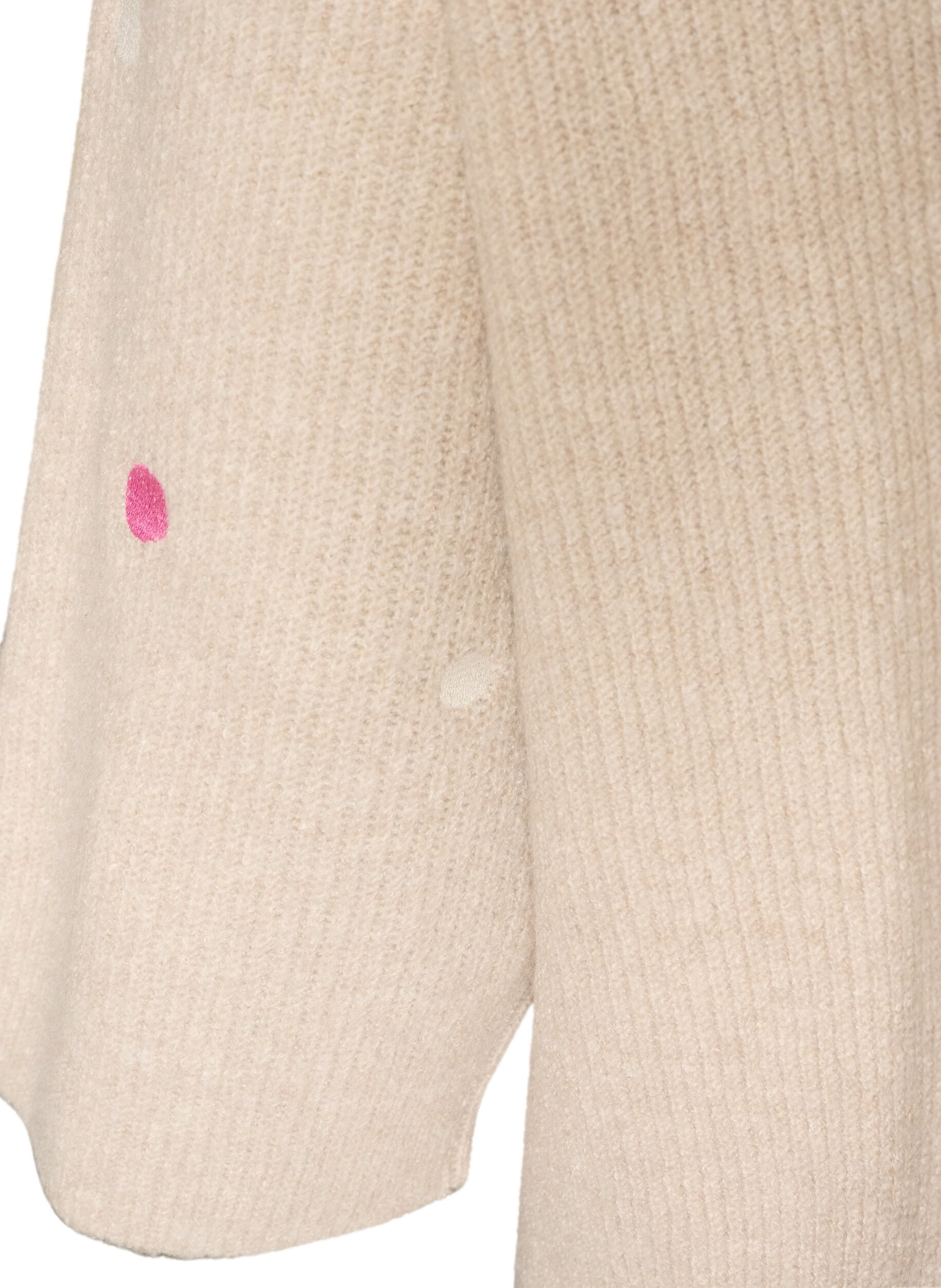 ZizziBlouse en maille avec de petits motifs brod&eacute;s, Beige, Packshot image number 3