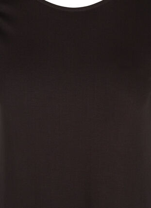 Viscose jurk met korte mouwen en koordjes, Black, Packshot image number 2