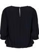Effen viscose blouse met balloneffect, Black, Packshot image number 1