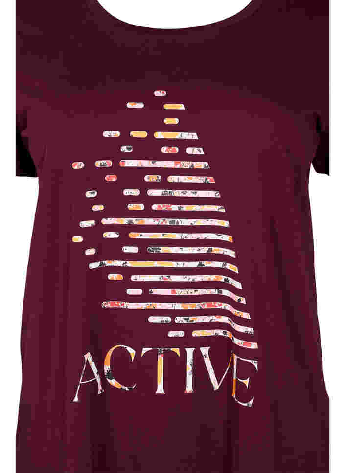 T-shirt de sport avec imprimé, Fig w. flower logo, Packshot image number 2