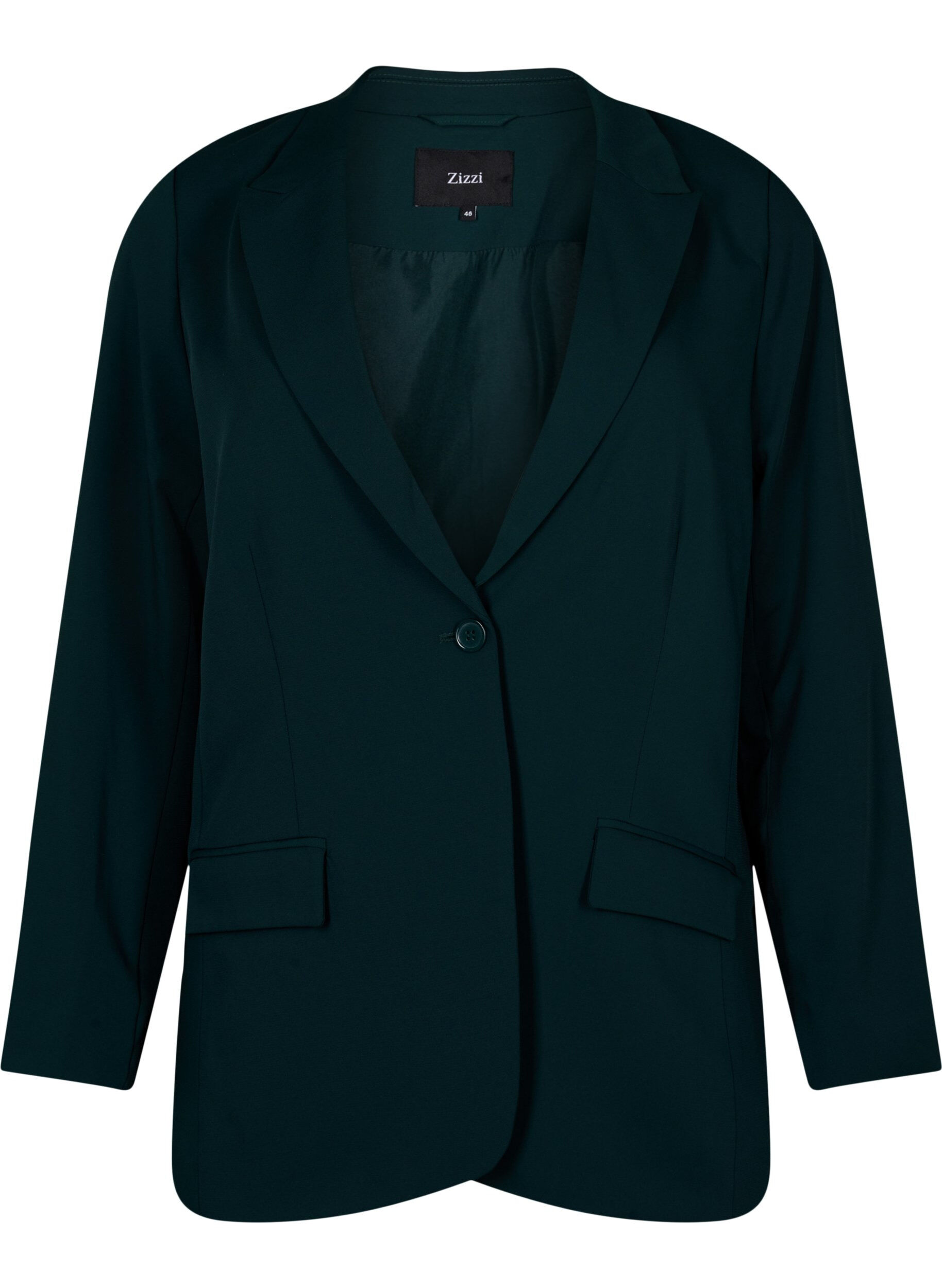 Zizzi Blazer classique avec poches, Scarab, Packshot image number 0
