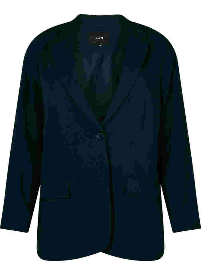 Klassieke blazer met zakken, Scarab, Packshot image number 0