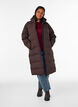 Lange puffer winterjas met capuchon, Bruin, Model image number 1