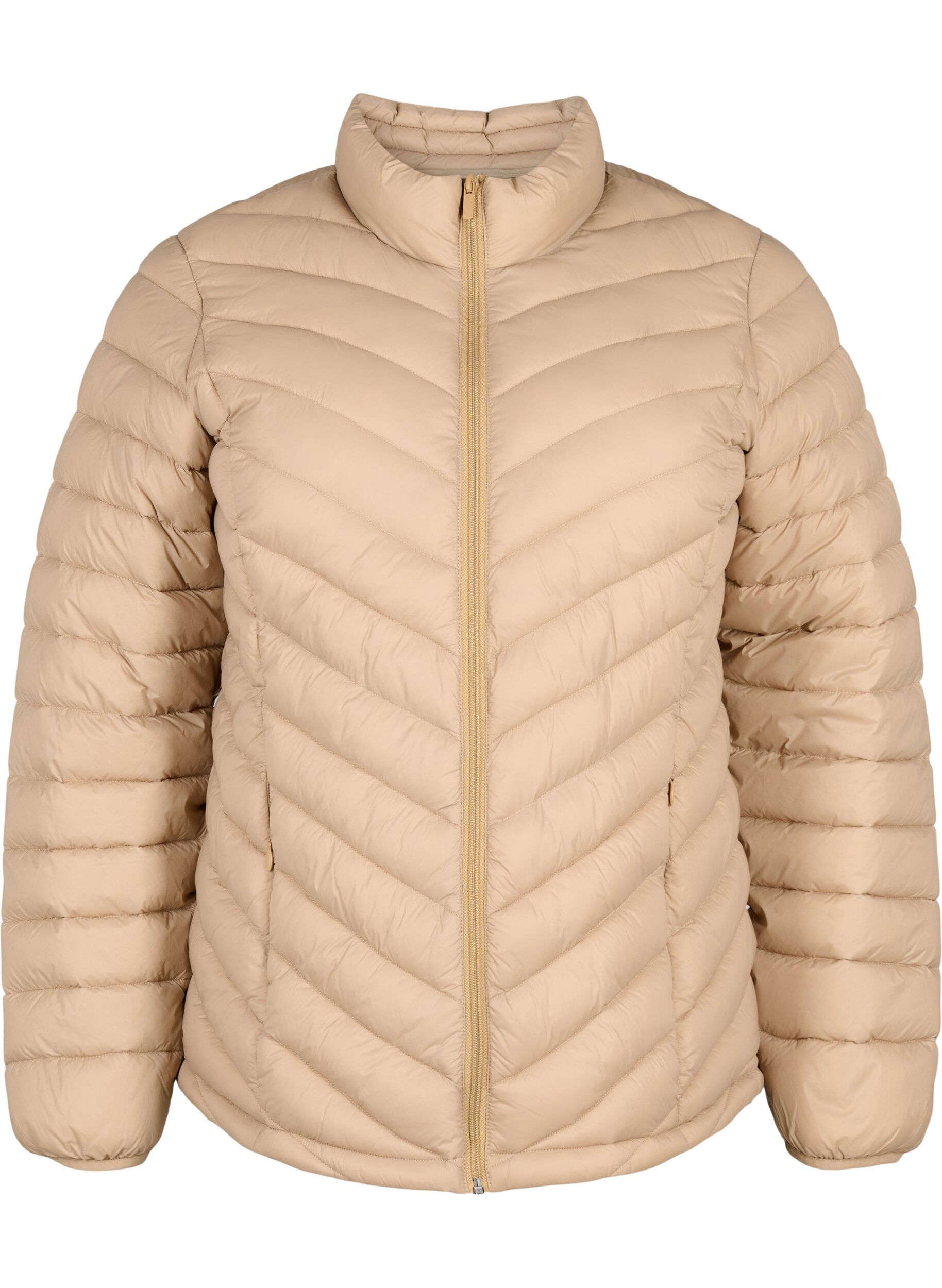 ZizziLichtgewicht jas met zakken, Bruin, Packshot image number 0