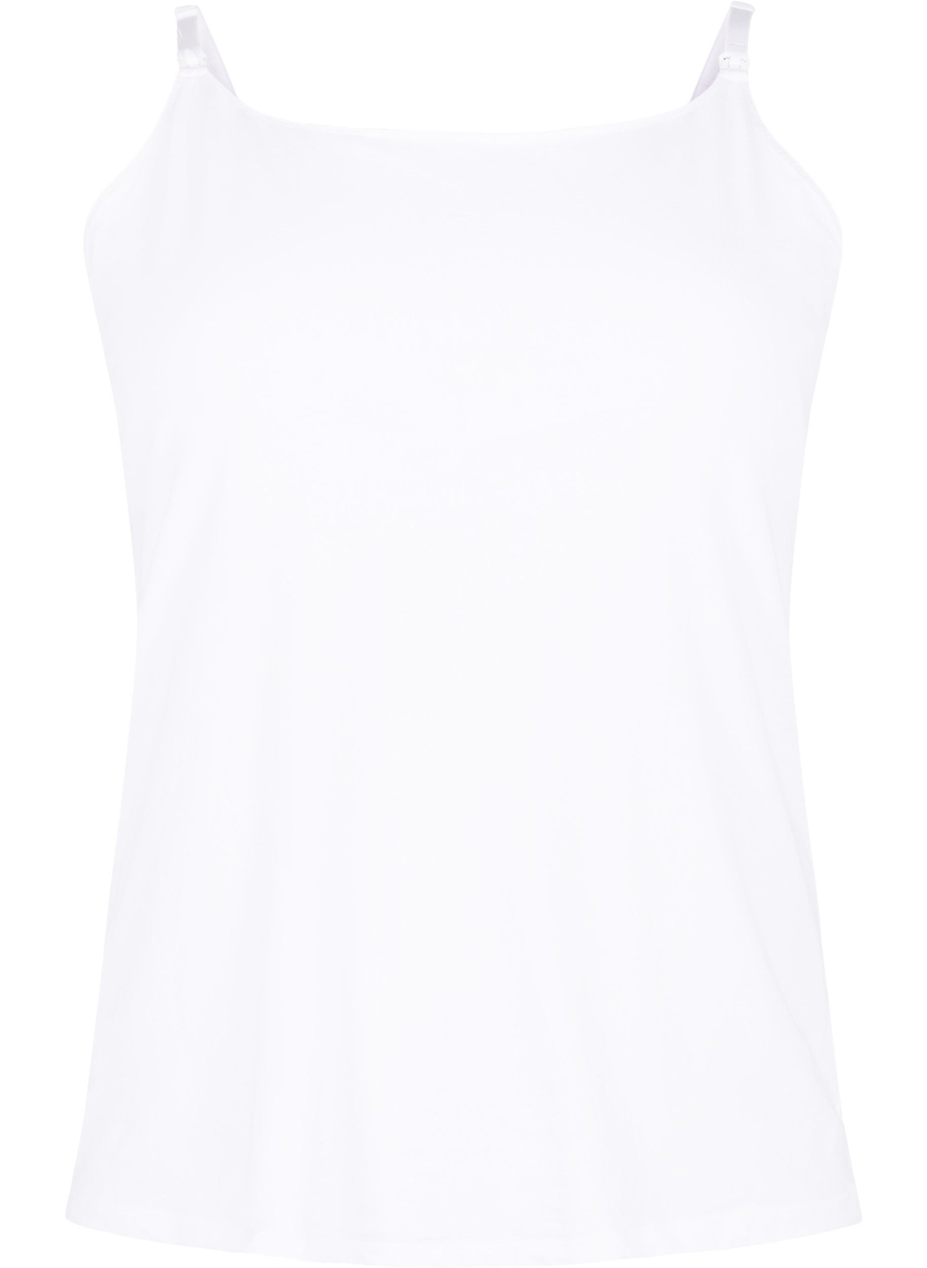 ZizziZwangerschapstop met opening voor borstvoeding, White, Packshot image number 0