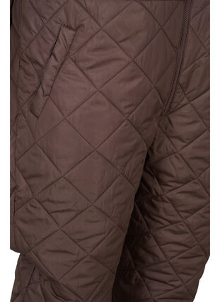 Gewatteerde thermo jumpsuit met verstelbare taille, Black Coffee, Packshot image number 3