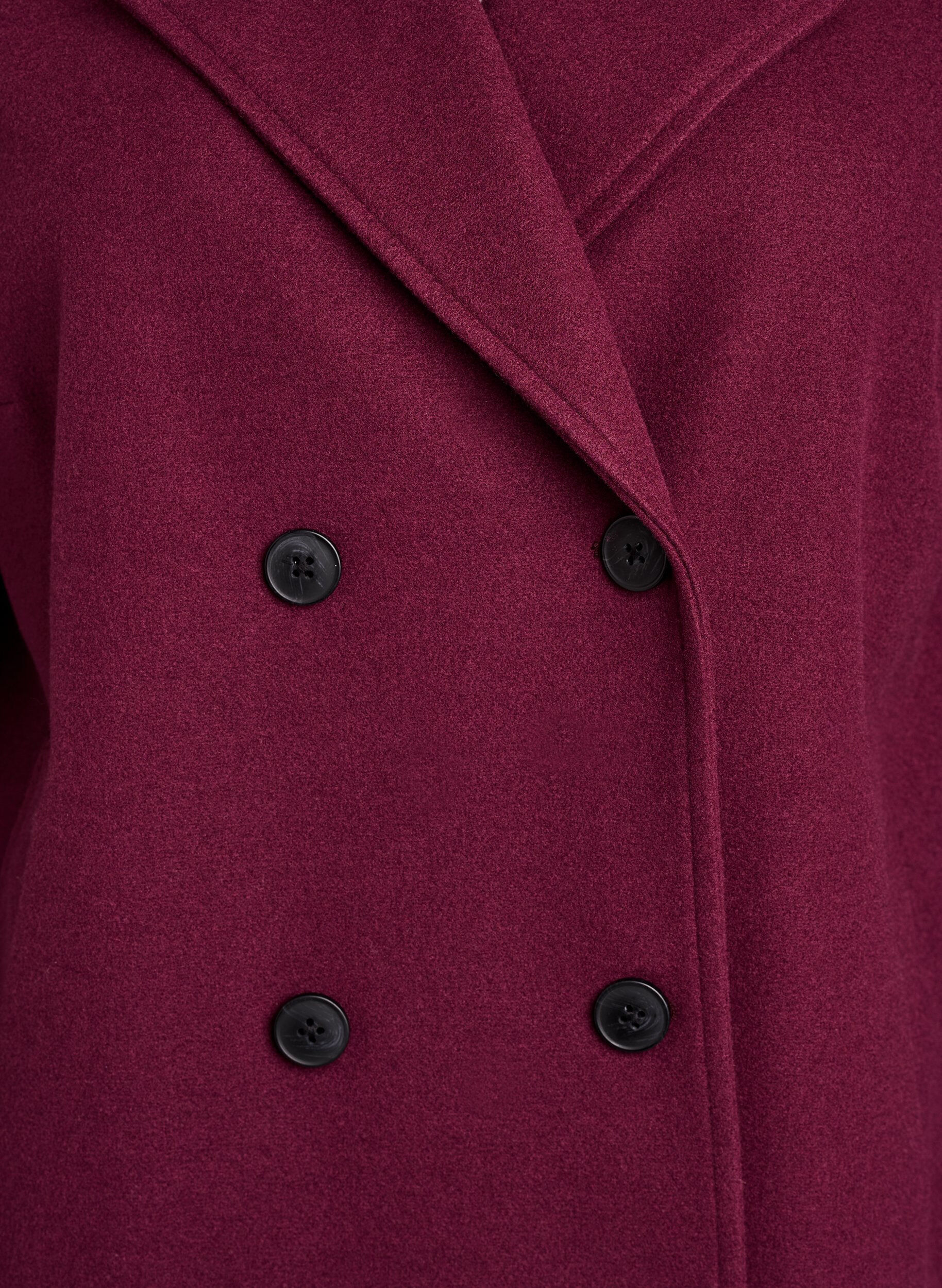 ZizziManteau court avec fermeture &agrave; double-boutonnage, Bordeaux, Packshot image number 2