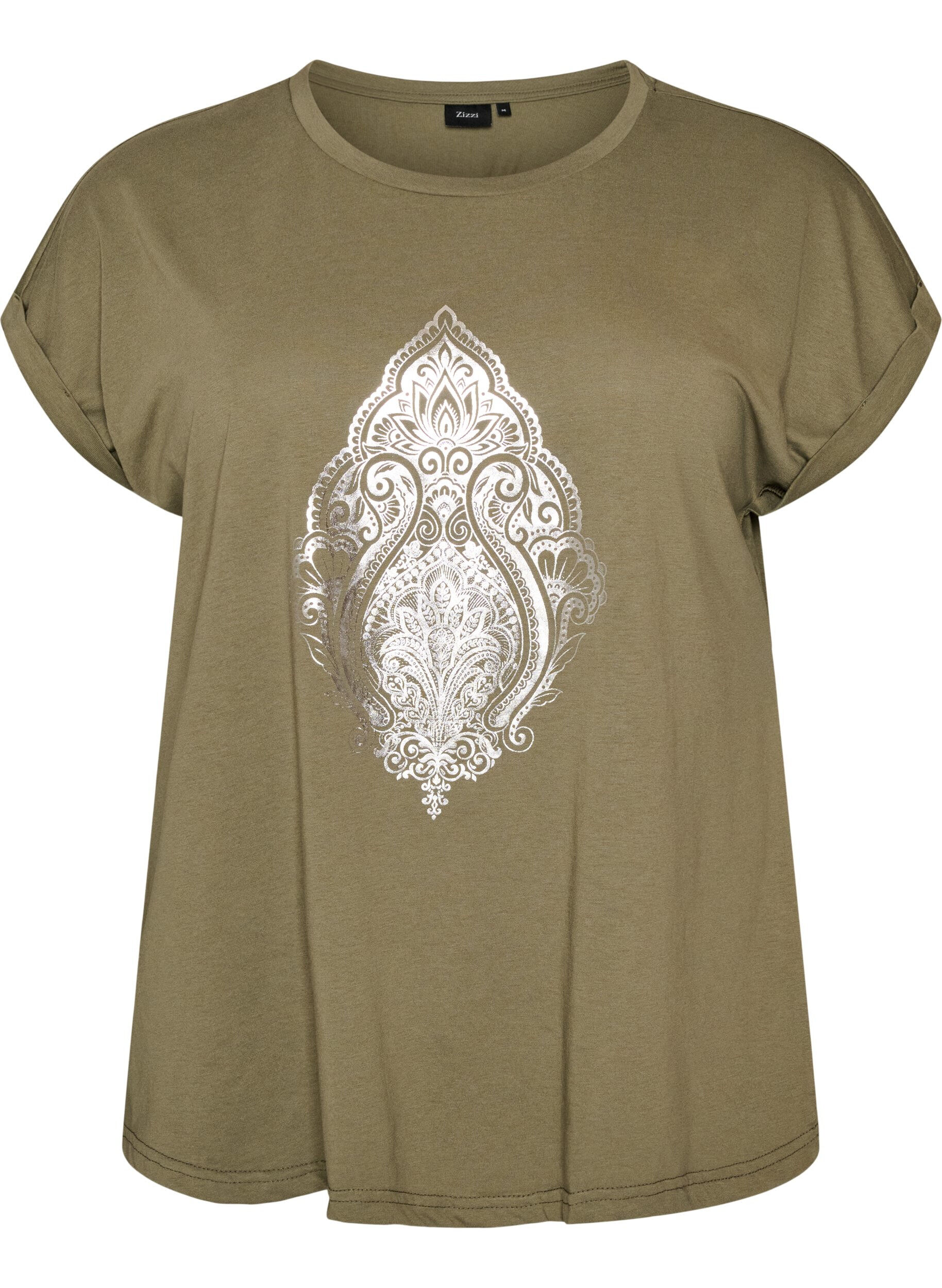 T-shirt avec imprim&eacute; d&eacute;coratif sur le devant