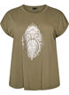 T-shirt avec imprim&eacute; d&eacute;coratif sur le devant, Vert, Packshot image number 0