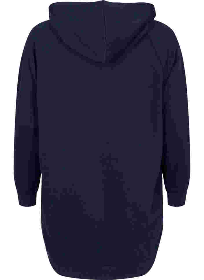 Lang sweatshirt met capuchon en print, Night Sky, Packshot image number 1