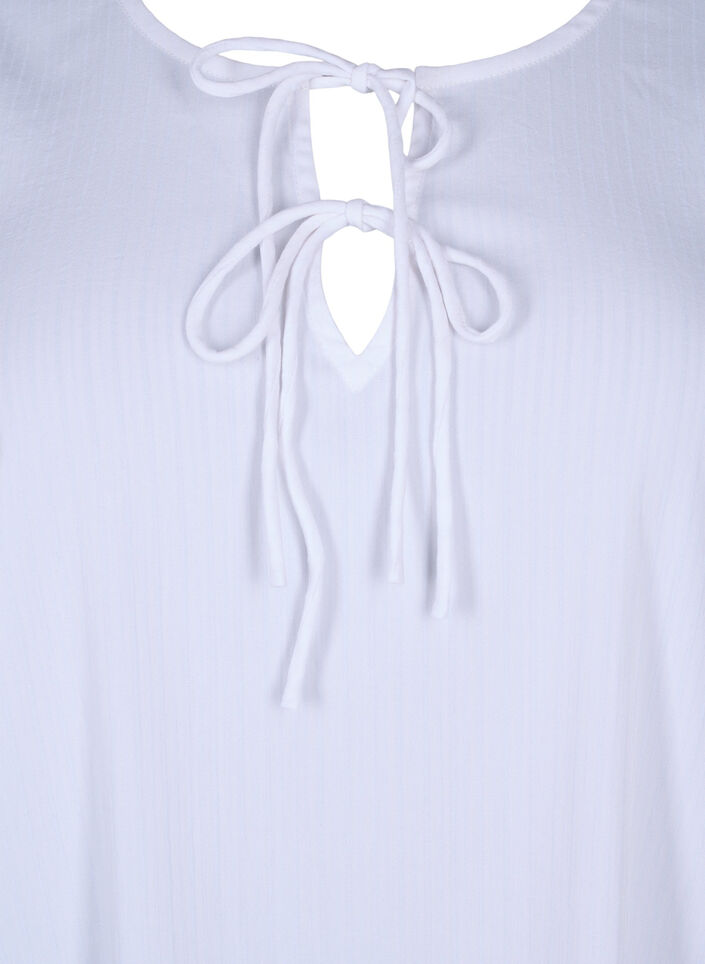 Tunique en viscose à lacets, Bright White, Packshot image number 2
