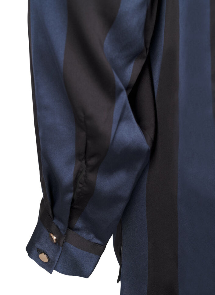 Satijnen overhemd met strepen, Spellbound w. Black, Packshot image number 4