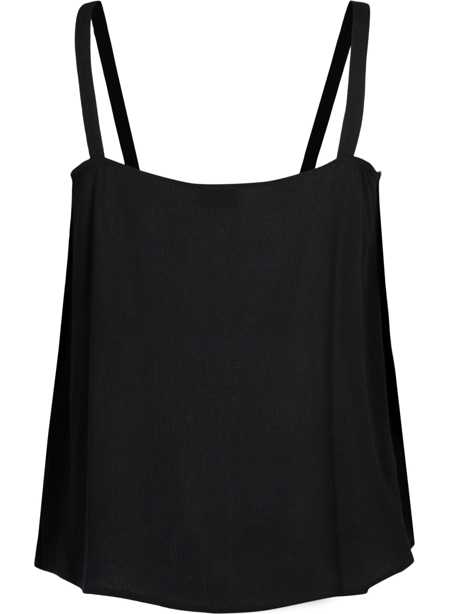 ZizziMouwloze top in viscose, Black, Packshot image number 1