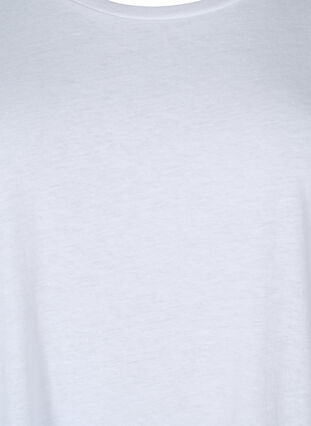 T-shirt à manches courtes en coton mélangé, Bright White, Packshot image number 2