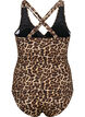 Badpak met gekruiste rug en uitneembare inzetstukken, Leopard Print, Packshot image number 1