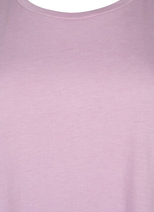 T-shirt met korte mouwen van katoenmix, Lavender Mist, Packshot image number 2