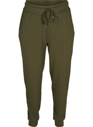 Pantalon de jogging avec poches et cordon de serrage, Ivy Green, Packshot image number 0