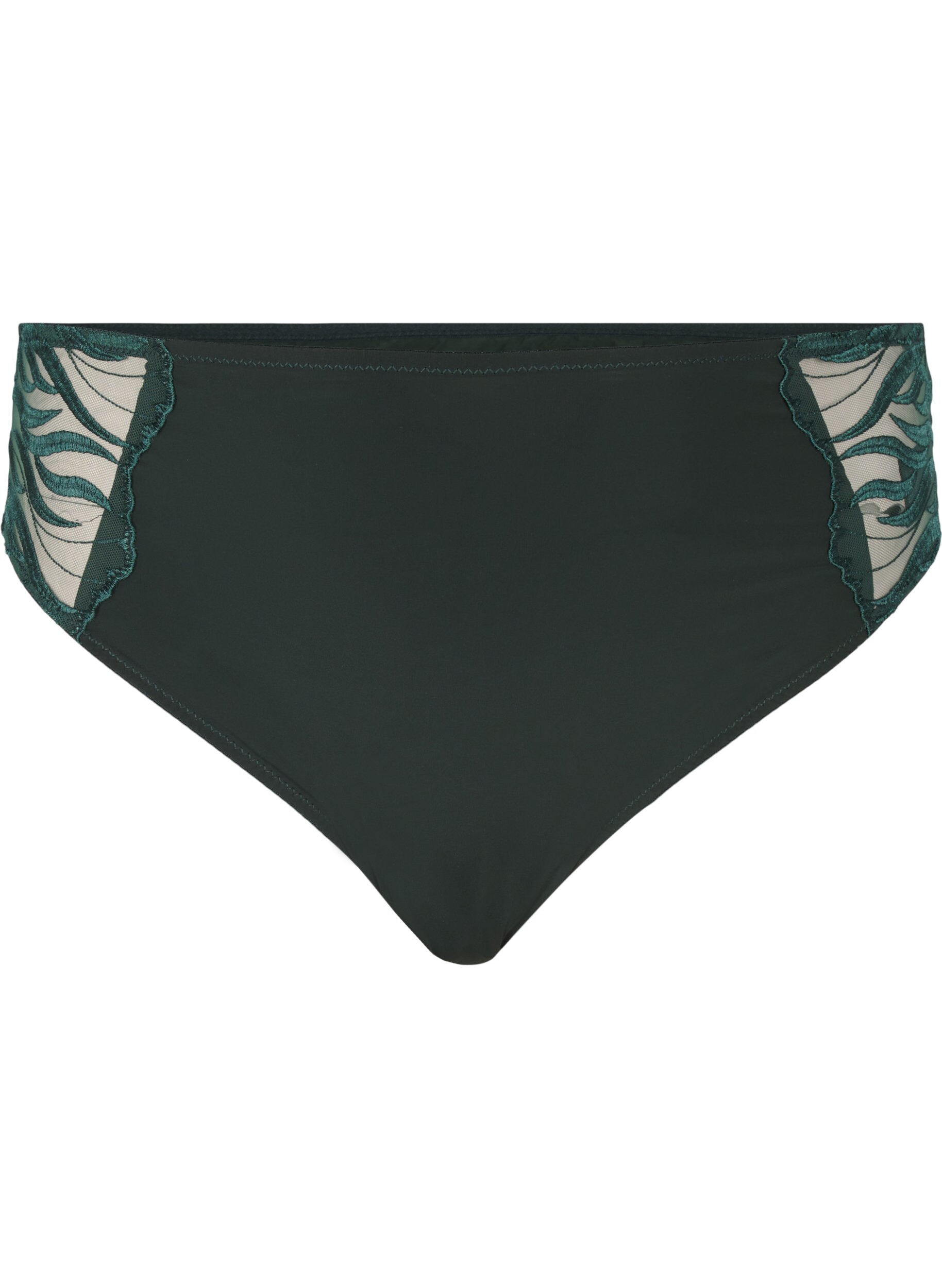 ZizziTai slip met borduursel en normale taille, Groen, Packshot image number 0