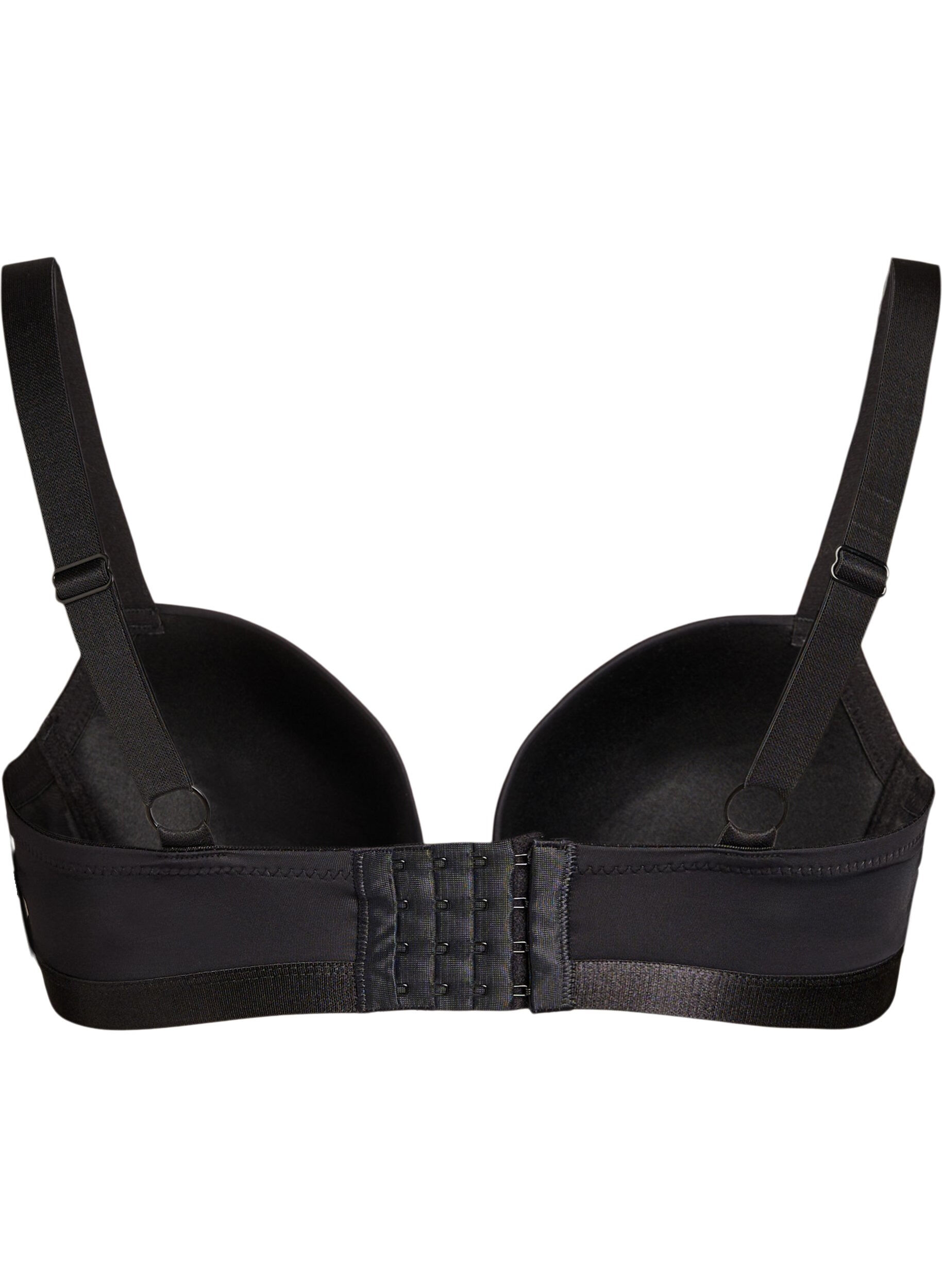 ZizziSoutien-gorge T-shirt moul&eacute; avec bonnets lisses, Noir, Packshot image number 1