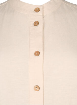 Overhemd van linnenmix met zakken, Sandshell, Packshot image number 2