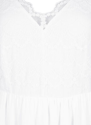 Robe de soirée avec dentelle et une taille empire, Bright White, Packshot image number 2