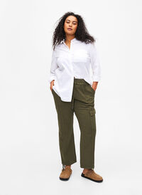 Pantalon ample en coton, Ivy Green, Model