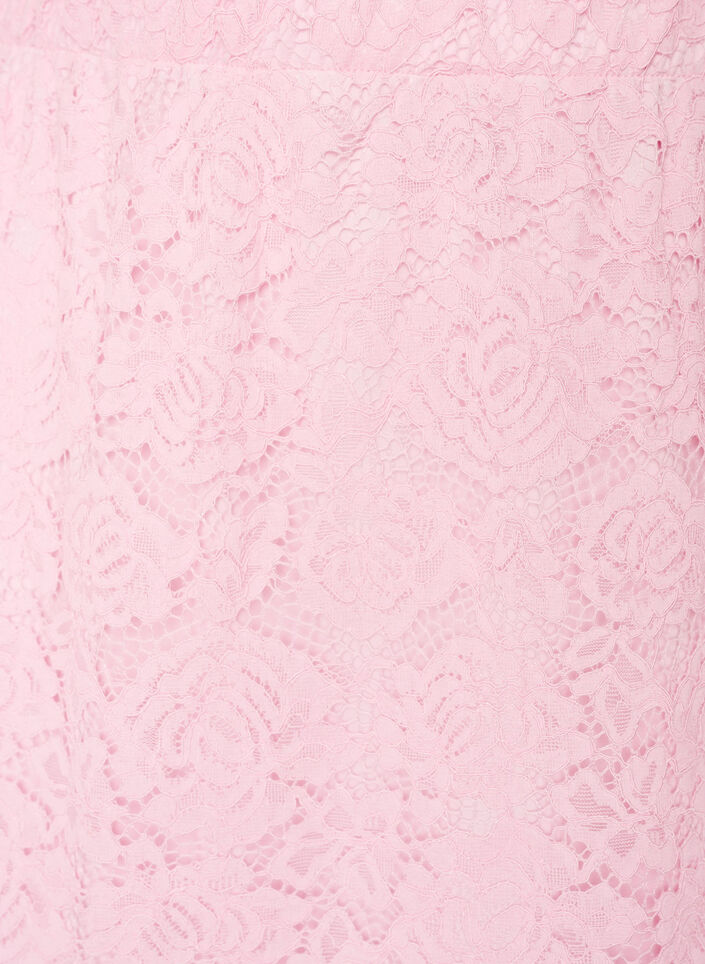 Jupe midi en dentelle avec taille &eacute;lastique, Rose, Packshot image number 2