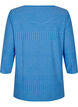 Blouse met driekwartmouwen en een gestreept patroon, Princess Blue Mel., Packshot image number 1