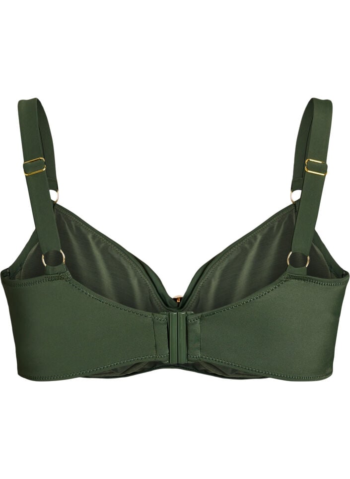 Bikinibeha met beugel en goudkleurig detail, Groen, Packshot image number 1