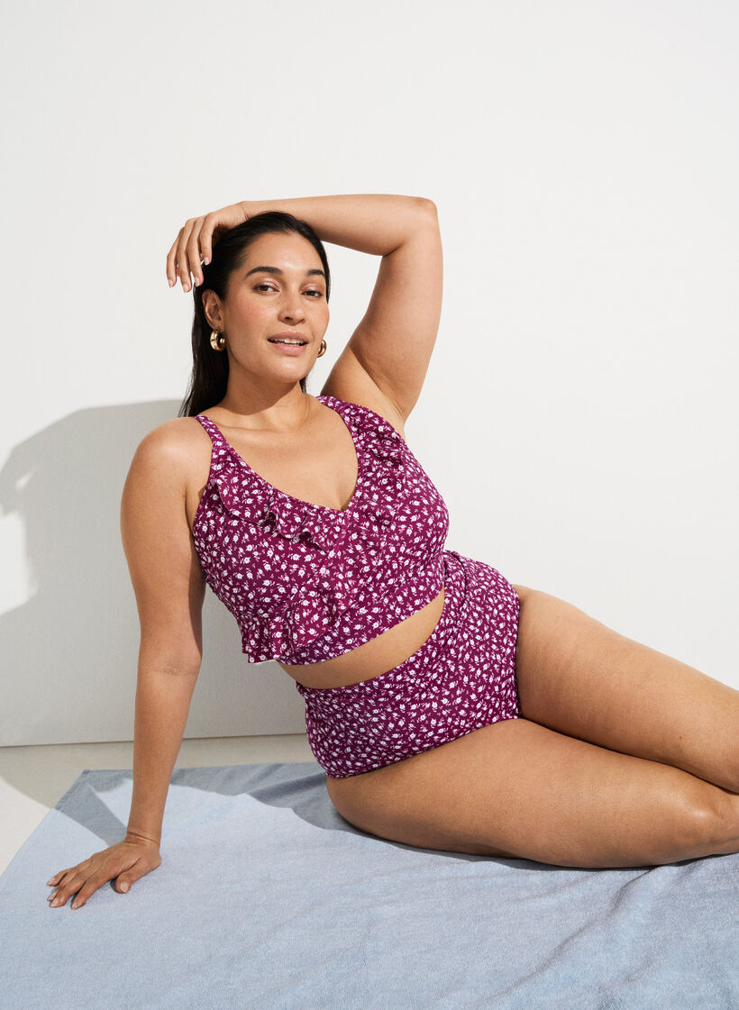 Bikinitop met stippen en ruches, P. Portion Fl. AOP, Image image number 0