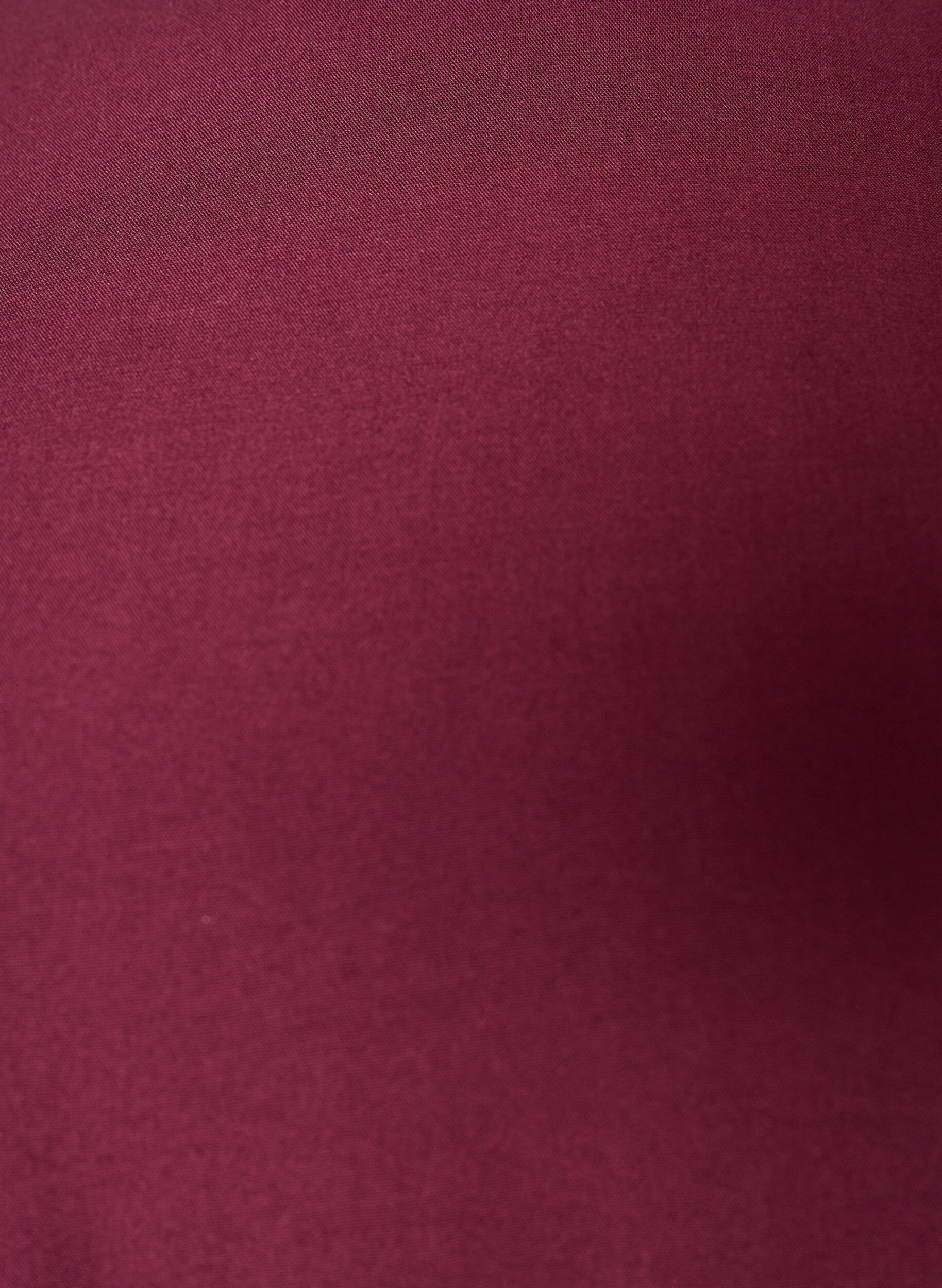 ZizziGeweven blouse met korte mouwen en ronde hals, Rood, Packshot image number 2