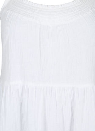 Robe simple à bretelles en coton, Bright White, Packshot image number 2
