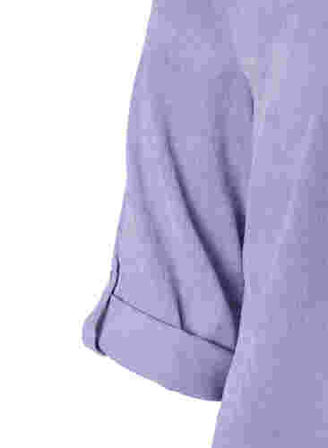 Robe en velours à manches 3/4 et boutons, Wisteria, Packshot image number 2