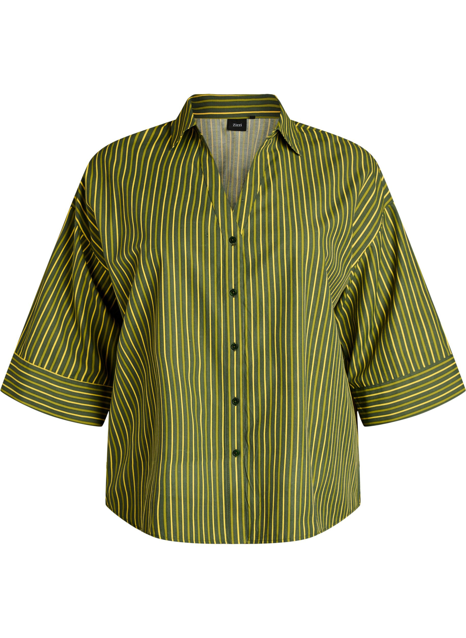 Losse gestreepte shirt met 3/4 mouwen