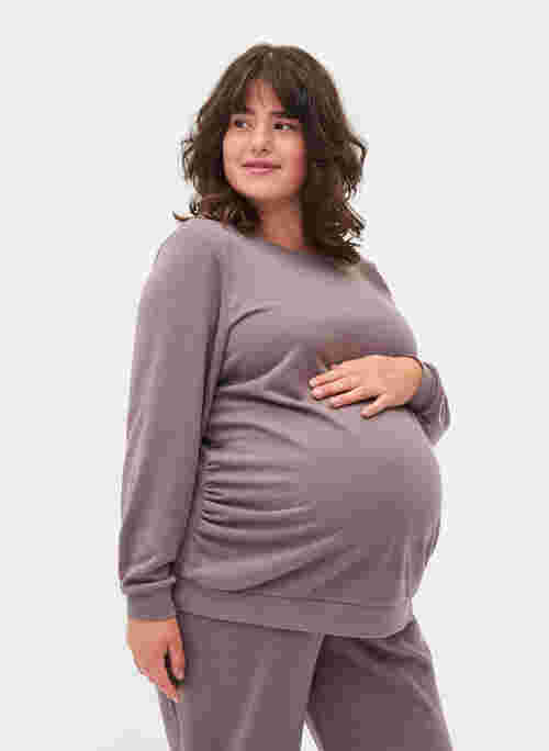 Zwangerschapstrui  met geribbelde randen