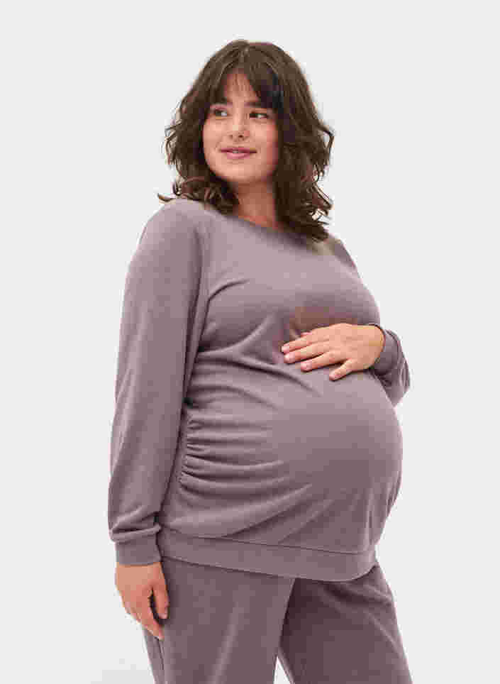 Pull de grossesse avec bords côtelés, Iron, Model