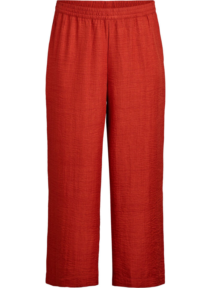 Pantalon ample avec ceinture &eacute;lastique et poches, Rouge, Packshot image number 0