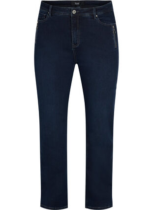 Regular fit Gemma jeans met hoge taille, Dark blue, Packshot image number 0