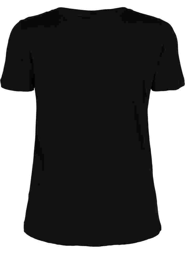 Trainingsshirt met print, Black w. stripe run, Packshot image number 1