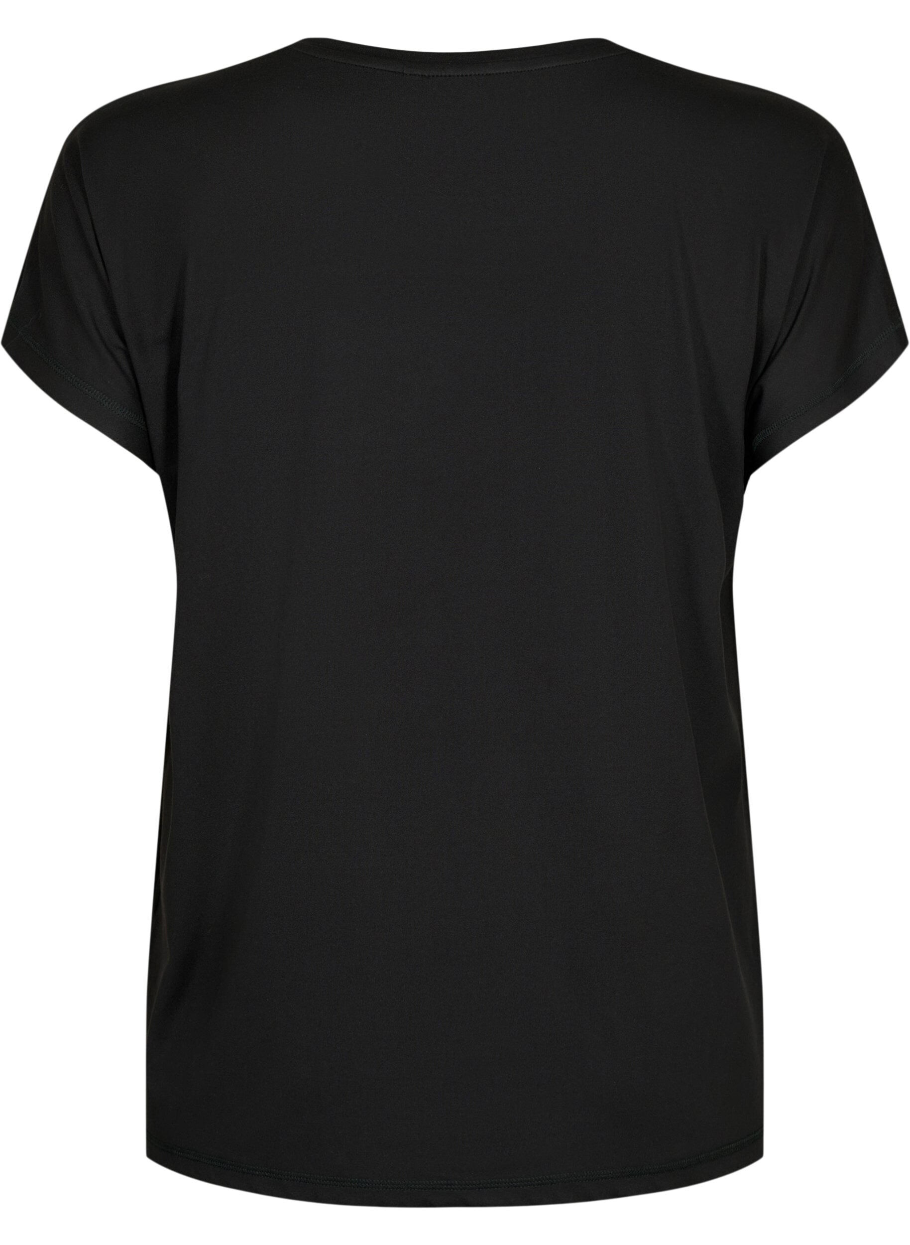 ZizziTrainings-T-shirt met ronde hals, Black, Packshot image number 1